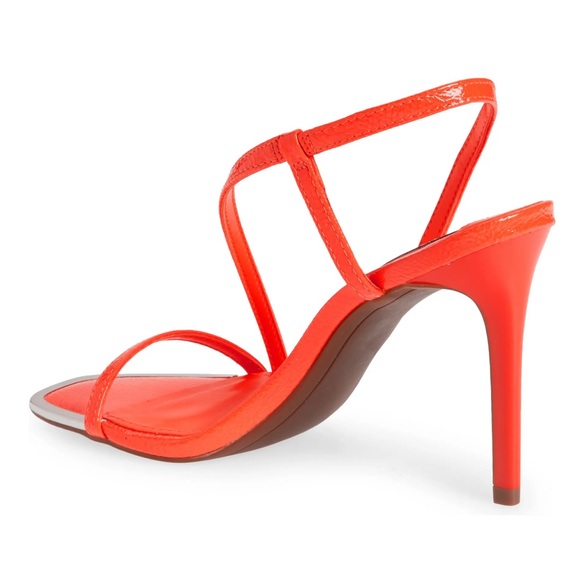 NEW DKNY Danielle Stiletto Sandal Neon Orange Women’s Strap Heels Size 7 or 7.5 - Picture 3 of 6